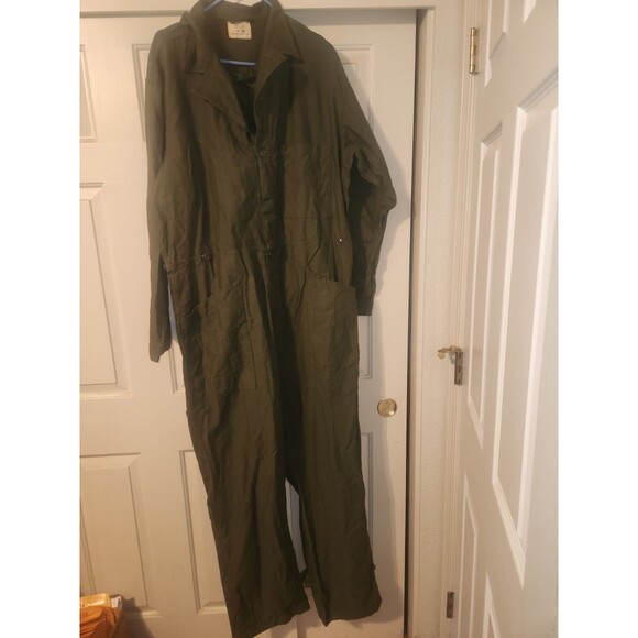 Other - VINTAGE US Military Coveralls-Green Cotton Sateen - Vanderbilt Shirt Co. Size L